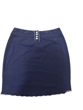 Tulle Navy Blue Women's Skirt with Button Accent M
